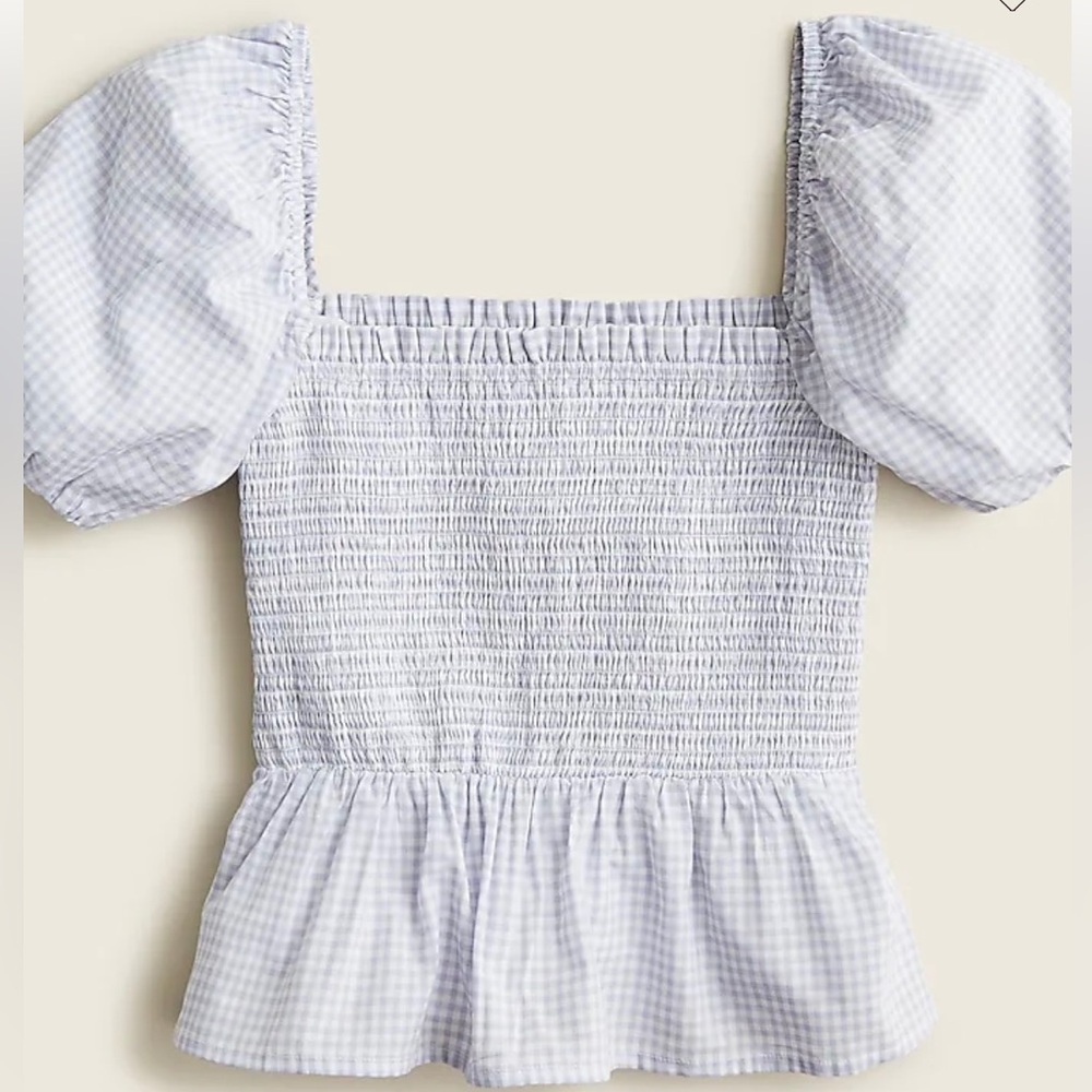 J.Crew square neck smocked top XXL
